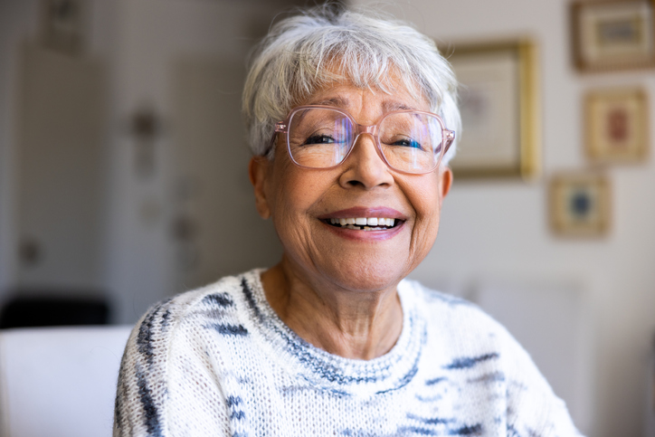 Elderly woman smiling